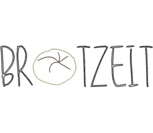 Stickdatei - Brot Liebe - Schiftzug Brotzeit